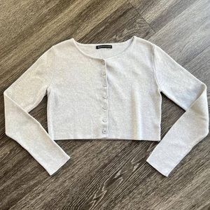 Brandy Melville Athelia grey button top